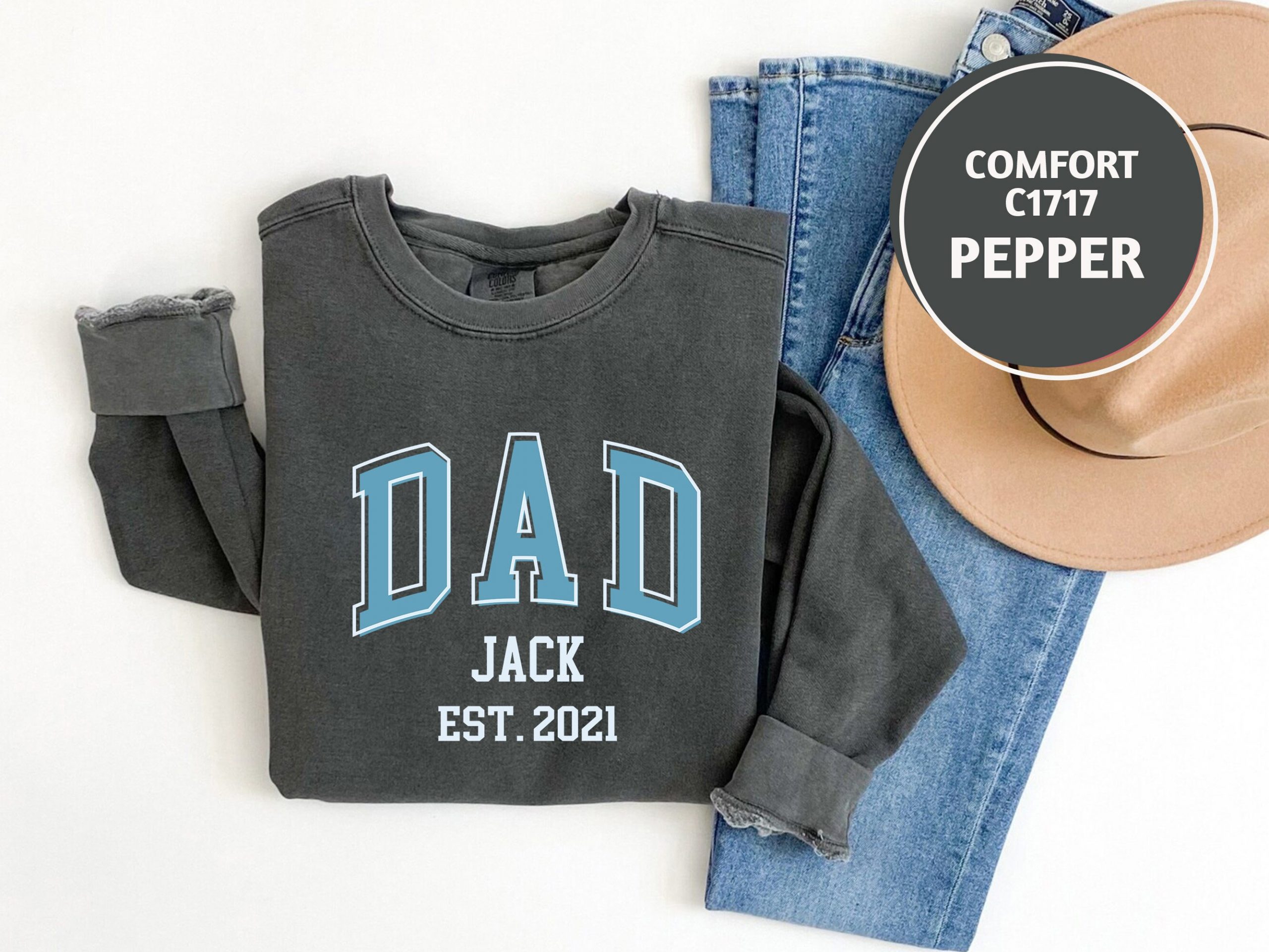 Personalized Fathers Day Dad Sweatshirt, Gift for Dad, Best Fathers Day Gift Sweatshirt, Custom Daddy Sweatshirt